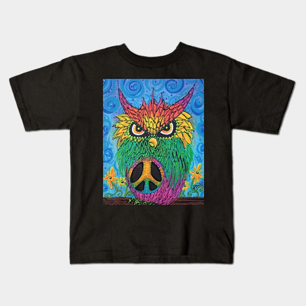 The Hush Owl Kids T-Shirt by barbosaart